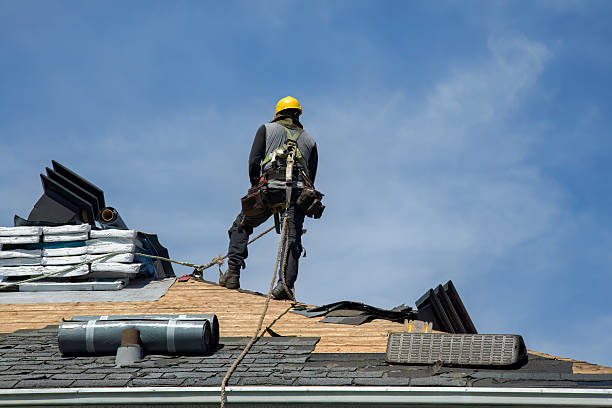 Professional Roofing technician working in Candor, NC